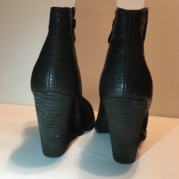 Very Volatile Booties Suede Reptile Leather Black - Picture 4 of 8